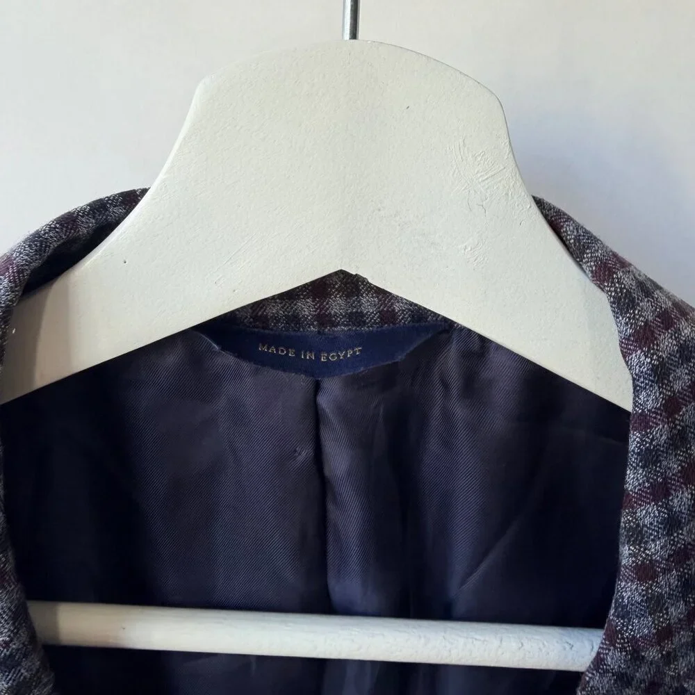 Brooks Brothers Regent Fit gingham Plaid Wool Blend Sport Coat Size 42L